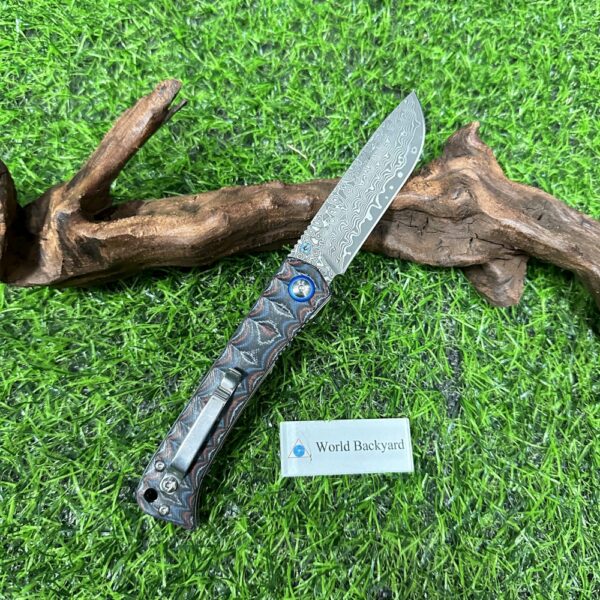 Damascus Steel Tactical Folding Knife - Image 4