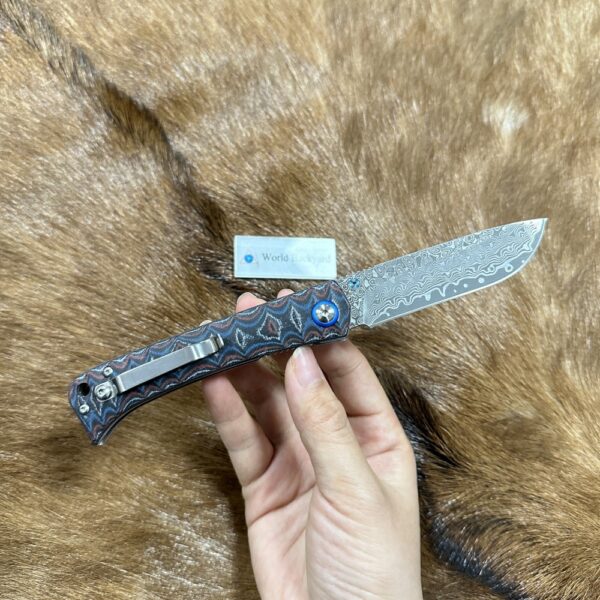Damascus Steel Tactical Folding Knife - Image 5