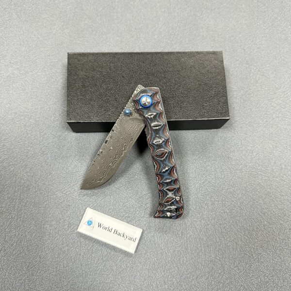 Damascus Steel Tactical Folding Knife - Image 3
