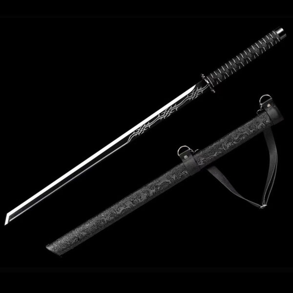 Tang Horizontal Sword Bao Knife One-piece Manganese Steel Longquan Town House Treasure Sword Outdoor Defense Knife Cold Weapon Embroidery Spring SwordTang Horizontal Sword Bao Knife One-piece Manganese Steel Longquan Town House Treasure Sword Outdoor Defense Knife Cold Weapon Embroidery Spring Sword