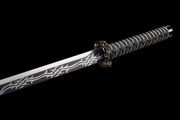 Tang Horizontal Sword Bao Knife One-piece Manganese Steel Longquan Town House Treasure Sword Outdoor Defense Knife Cold Weapon Embroidery Spring Sword
